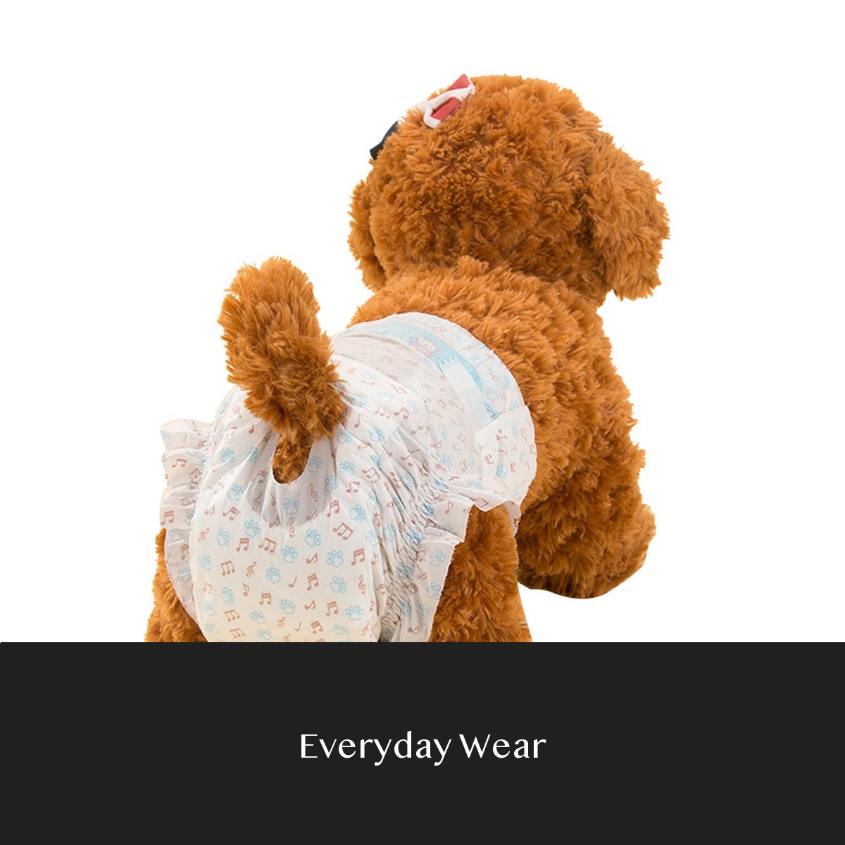 Disposable Dog Diapers Nonwoven Pet Diaper Pants for Male & Female Dogs, Color-Change Print for Timely Changes
