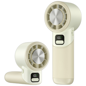Portable Handheld Cooling Fan with Ice-Cool Touch Plate, Rechargeable Personal Fan for Travel Commute
