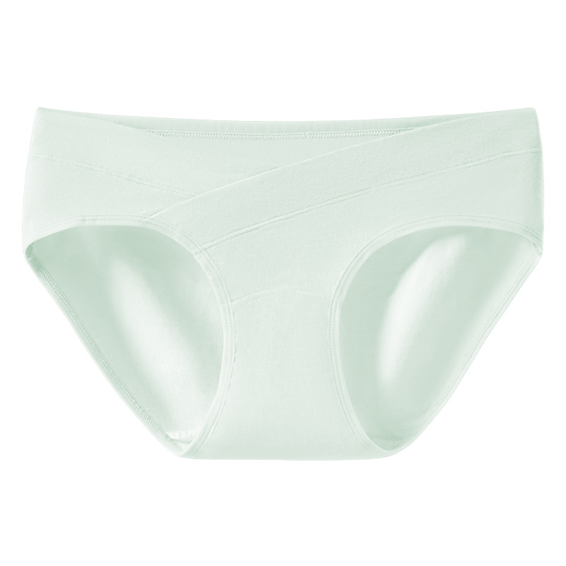 Maternity Cotton Bikini Underwear, Low Rise V-Cross Belly Support Briefs, Lightweight Everyday Pregnancy Panties