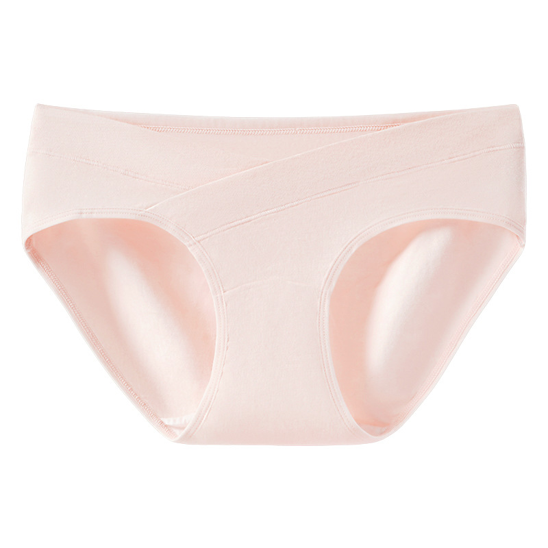 Maternity Cotton Bikini Underwear, Low Rise V-Cross Belly Support Briefs, Lightweight Everyday Pregnancy Panties