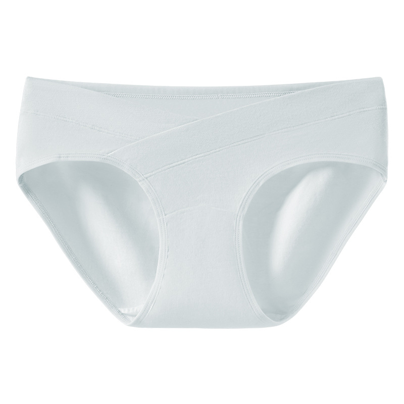 Maternity Cotton Bikini Underwear, Low Rise V-Cross Belly Support Briefs, Lightweight Everyday Pregnancy Panties