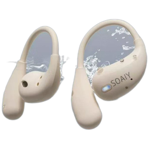 GD31 Open Ear Bluetooth Earbuds, Rubber Ear Hook Wireless Stereo Headphones for Running, Workouts and Daily Wear