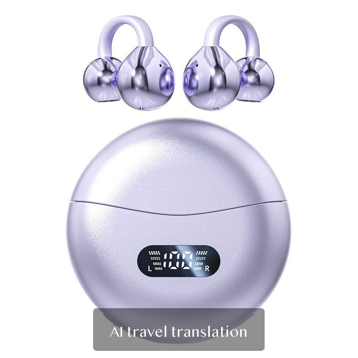 M79 AI Translation Earbuds, PC+ABS In-Ear Bluetooth 5.4 Headphones for Travel, Meetings, Calls and Music