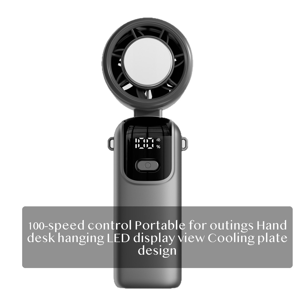 Handheld USB Cooling Fan with Ice-Cool Plate, 100-Speed Mini Portable Fan for Outdoor Travel and Desk Use