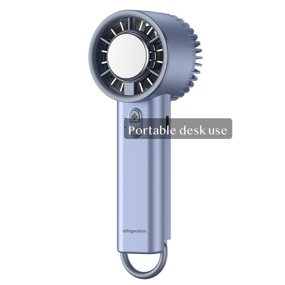 Handheld Cooling Fan, USB Rechargeable Mini Portable Desk Fan with 3 Speeds for Students, Travel and Office