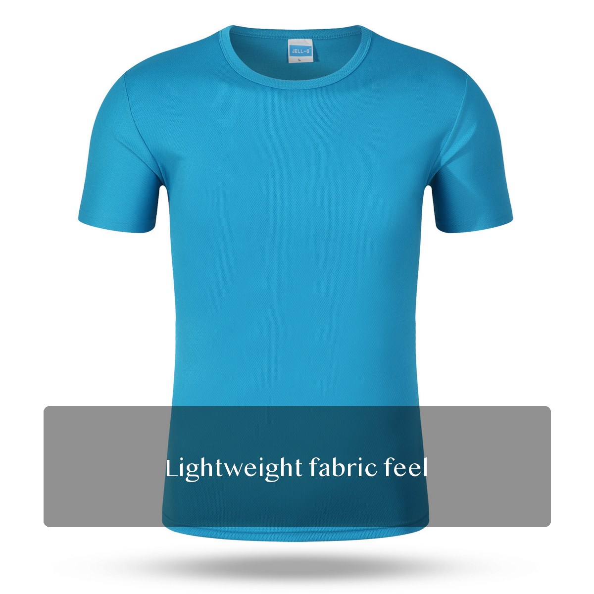 T Logo Ice Silk Nylon T Shirt Loose Fit Quick Dry Crewneck Tee for Summer Events, Teams, and Promo Wear