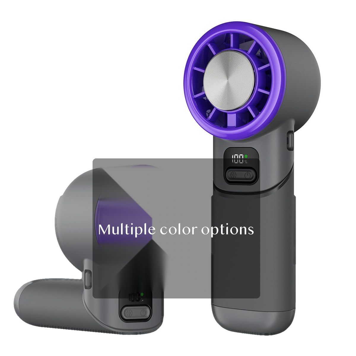 Portable Handheld Cooling Fan with Ice-Cool Touch Plate, Rechargeable Personal Fan for Travel Commute