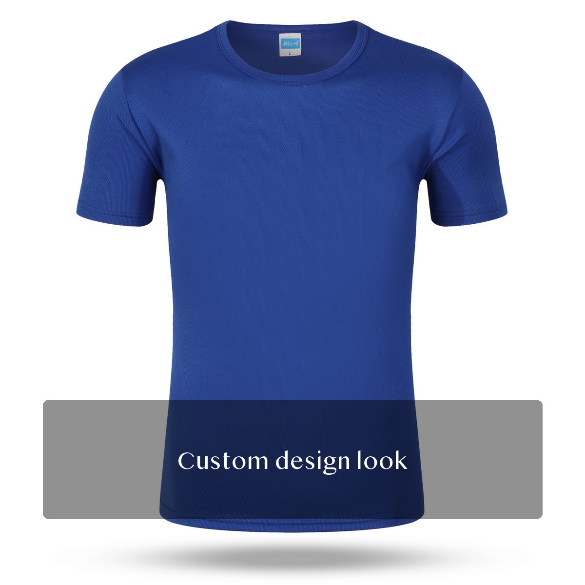 T Logo Ice Silk Nylon T Shirt Loose Fit Quick Dry Crewneck Tee for Summer Events, Teams, and Promo Wear