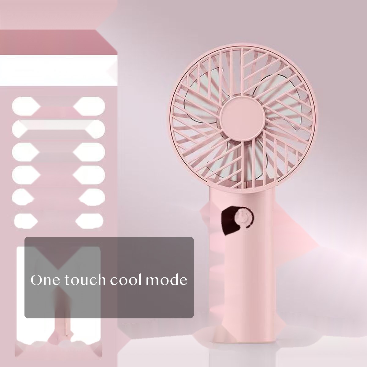 Handheld Cooling Fan, USB Rechargeable Mini Portable Desk Fan with 3 Speeds for Students, Travel and Office