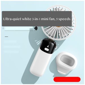 USB Mini Handheld Fan, Foldable Portable Desk Fan with Digital Display, Rechargeable for Travel Office