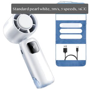 Handheld Cooling Fan with Semiconductor Chill Plate, Turbo Mini Portable Fan for Travel, Commute and Outdoors