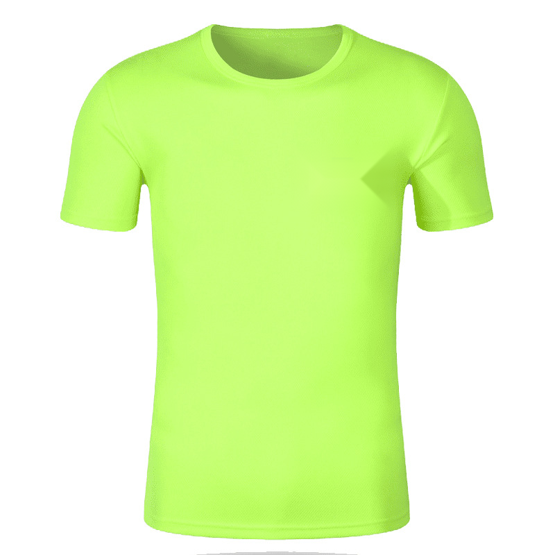 T Logo Ice Silk Nylon T Shirt Loose Fit Quick Dry Crewneck Tee for Summer Events, Teams, and Promo Wear