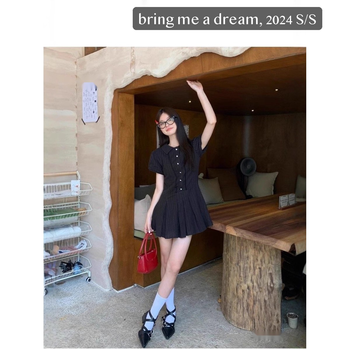 Ice Silk A-Line Polo Collar Mini Dress for Women, High Waist Flattering Summer Outfit for Going Out