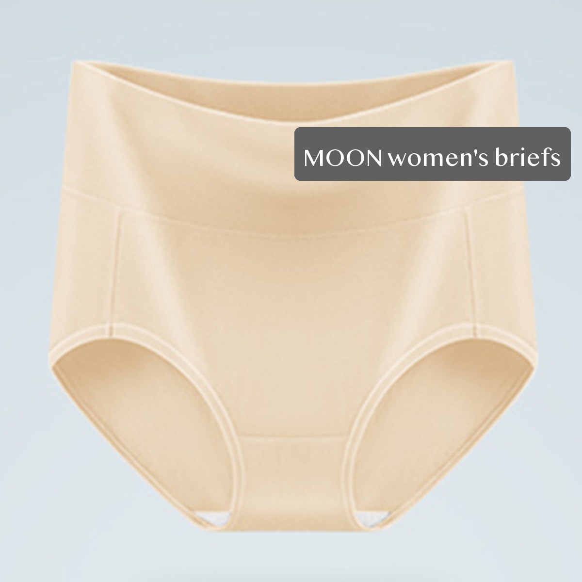 Women's Cotton High Waist Brief Panties 2 pack Full Coverage Tummy Smoothing Underwear for Everyday Wear