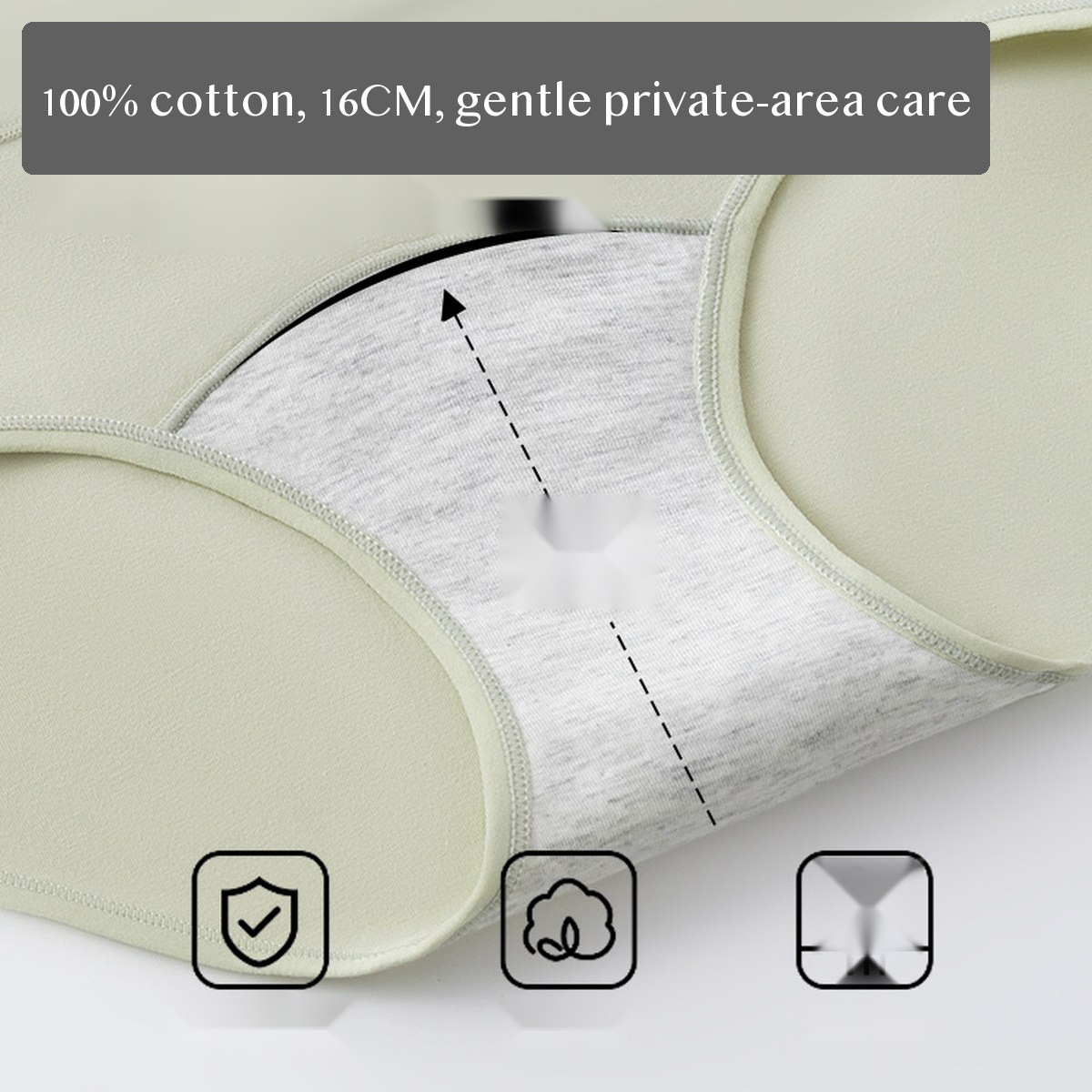 Women's Cotton Brief Underwear 2 pack Mid Waist Invisible Fit Breathable Solid Panties for Daily Wear