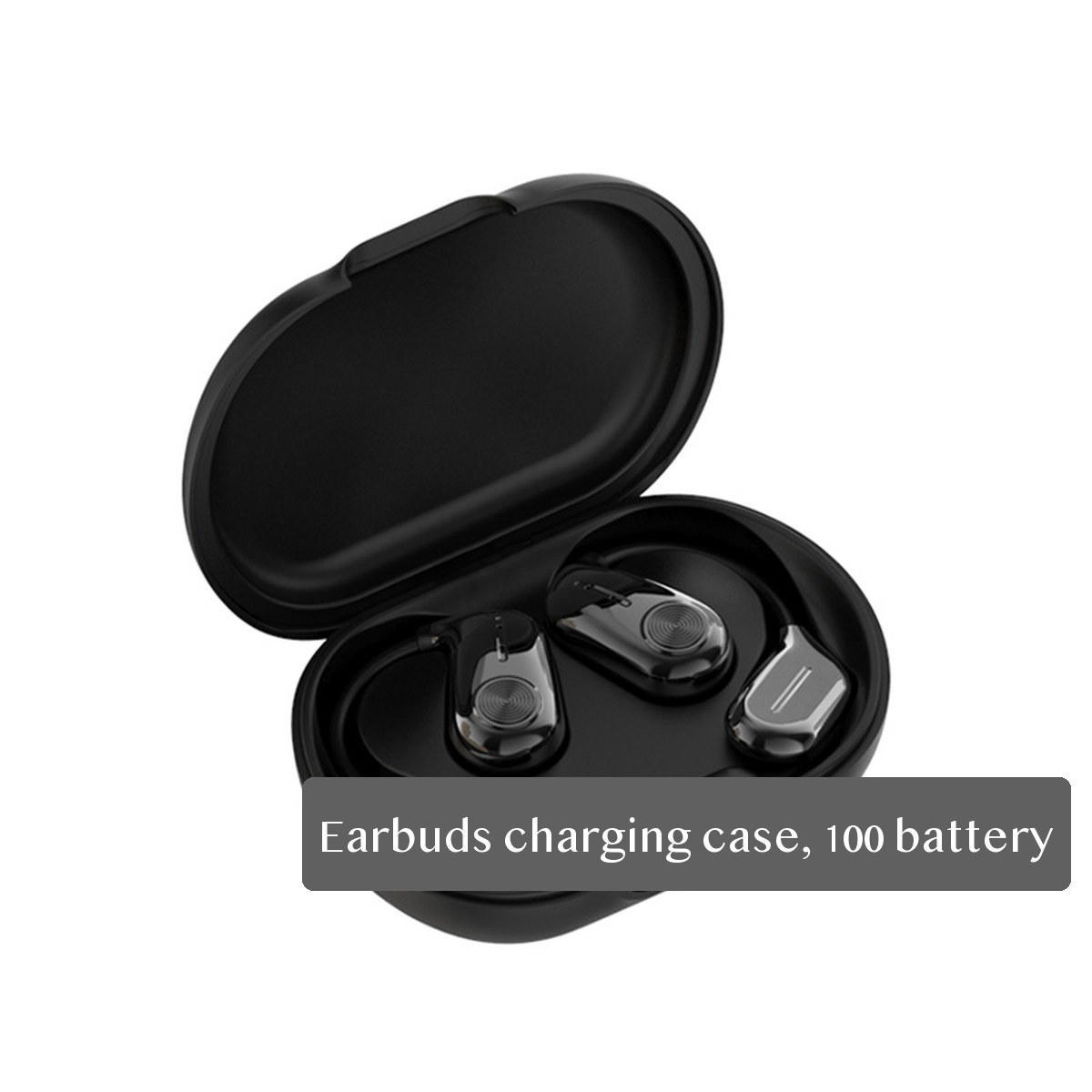 V800 Bluetooth Earbuds with Charging Case, Open-Ear Hook Fit, Deep Bass Calls, for Android Gaming and Daily Use