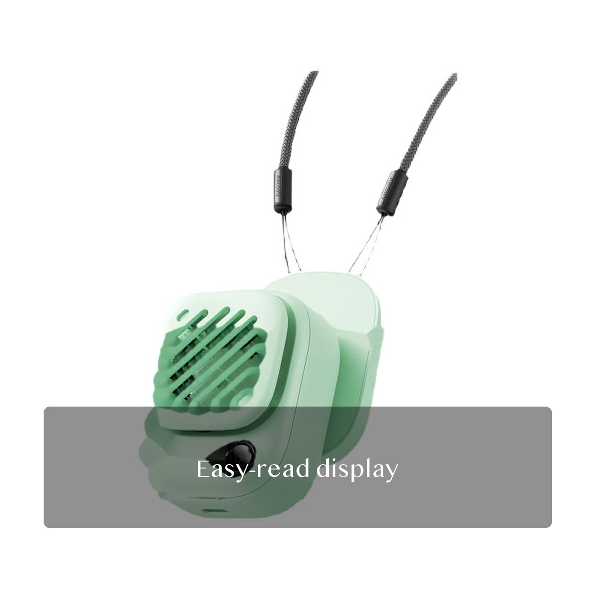Mini Magnetic Neck Fan, Rechargeable Handheld Personal Fan with Digital Display for Office Desk Dorm Use