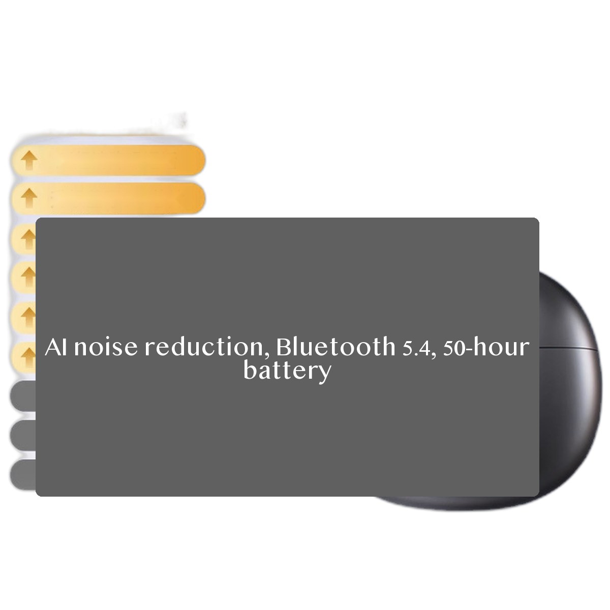 A5 Open Ear Clip Bluetooth Headphones, ABS Wireless Stereo Earbuds with Long Battery Life for Running