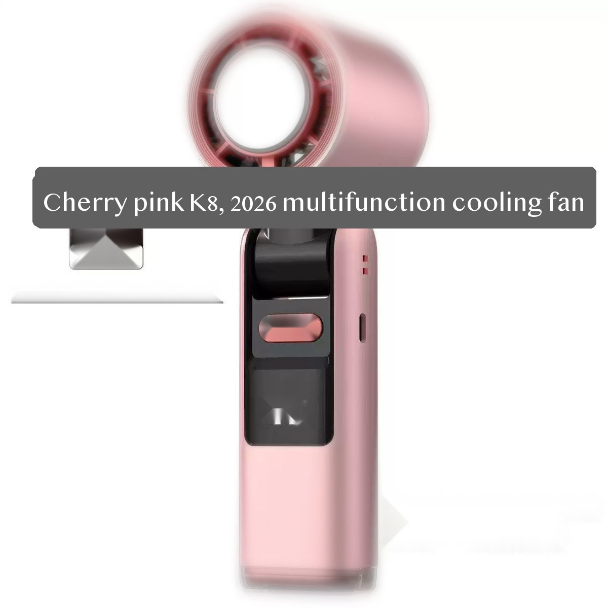 K801 USB handheld fan, foldable ABS neck fan with cooling airflow and stepless speed control for travel