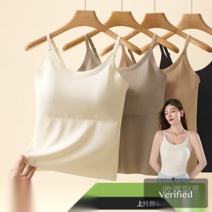 Women's Camisole, Sling-Style Sling Top for Inner or Outer Layering, Black White Nude Khaki, Sizes M-4XL