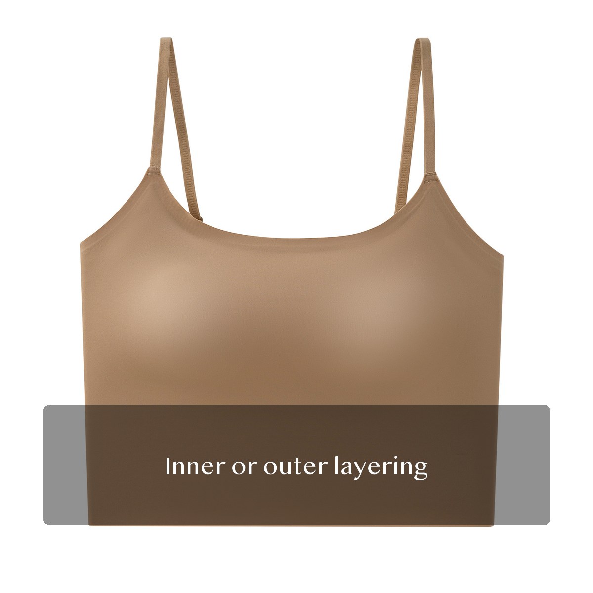 Women's Camisole, Sling-Style Sling Top for Inner or Outer Layering, Nude Black ChampagneWhite Coffee, Sizes M-XL