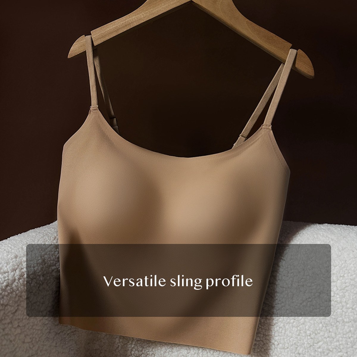 Women's Camisole, Sling-Style Sling Top for Inner or Outer Layering, Nude Black ChampagneWhite Coffee, Sizes M-XL