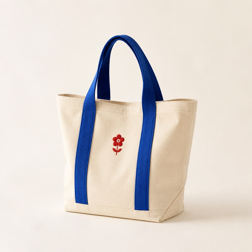 Little Flower Canvas Tote